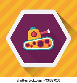 Tank flat icon with long shadow,eps10