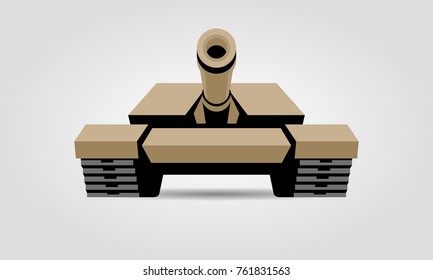 Tank front view image Royalty Free Stock SVG Vector