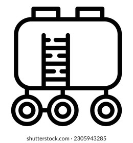 Tank fuel icon outline vector. Oil supply. Energy cargo