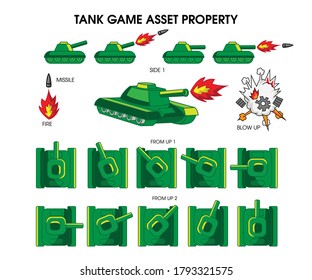 Tank Game Asset elements for Game World  Design.