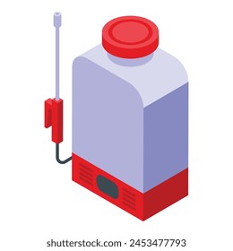 Tank hose icon isometric vector. Chemical spray. Farm pest