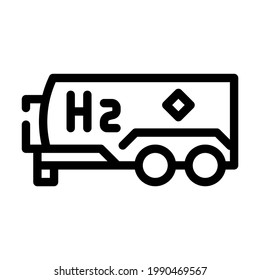 tank hydrogen line icon vector. tank hydrogen sign. isolated contour symbol black illustration