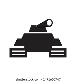tank icon black and isolated vector illustration
