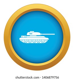 Tank icon blue vector isolated on white background for any design