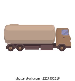 Tank icon cartoon vector. Tanker truck. Gasoline cistern