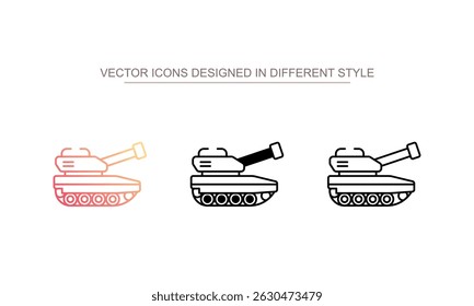 Diseño de icono de tanque con fondo blanco