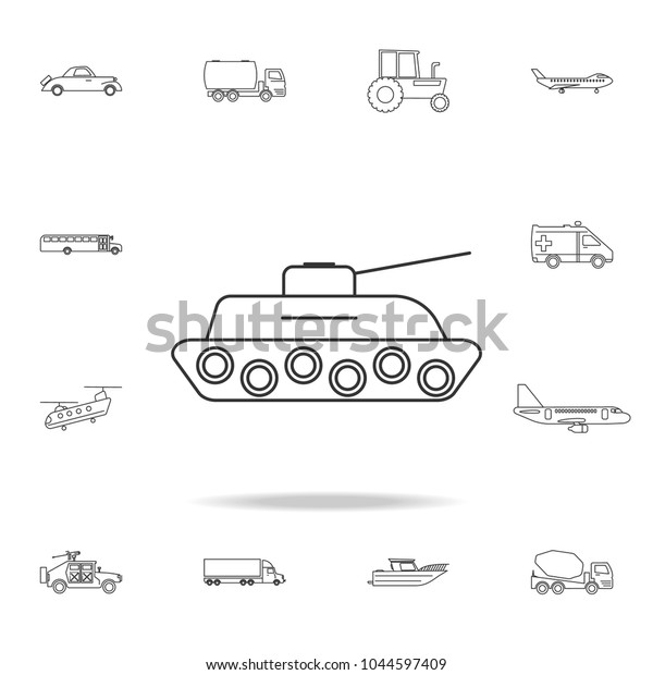 tank Icon.\
Detailed set of transport outline icons. Premium quality graphic\
design icon. One of the collection icons for websites, web design,\
mobile app on white\
background