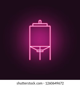 tank icon. Elements of Manufacturing in neon style icons. Simple icon for websites, web design, mobile app, info graphics