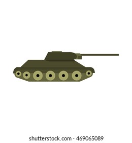 Tank icon in flat style on a white background