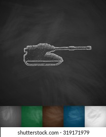 tank icon. Hand drawn vector illustration. Chalkboard Design