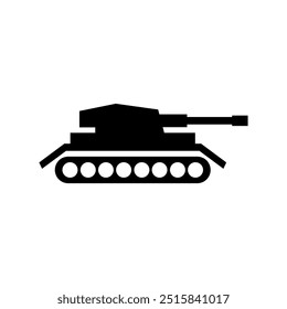 Ícone de tanque ilustrado no plano de fundo