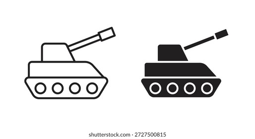 Tanksymbol, einzelne Vektorgrafik. Vektorpiktogramm für Web und App