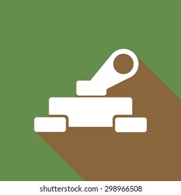 Tank icon with a long shadow
