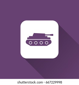 Tank icon with long shadow