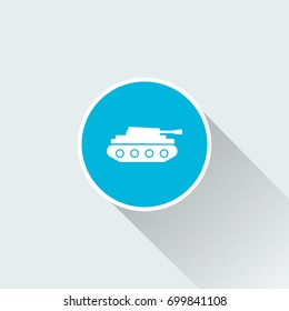 Tank icon with long shadow