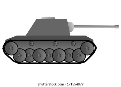 Tank icon on white background - vector illustration.