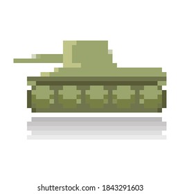 tank icon pixelated, vector illustration  