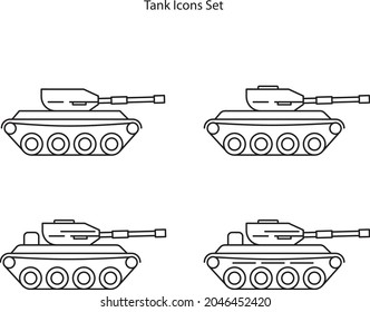 Iconos del tanque aislados en fondo blanco. Icono de tanque moderno y moda símbolo Tank para logotipo, web, app, UI. Icono del tanque, señal simple. 