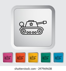 Tank icon. Thin line flat vector related icon for web and mobile applications. It can be used as - logo, pictogram, icon, infographic element. Vector Illustration. 