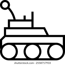 tank icon. Thin linear style design isolated on white background