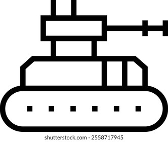 tank icon. Thin linear style design isolated on white background