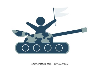 Tank icon in trendy flat style isolated on background. Tank icon Vector illustration.