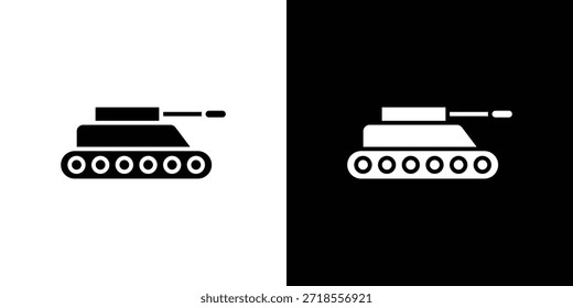 Ilustração de vetor de ícone de tanque - ícones de vetor de estilo preto de alta qualidade