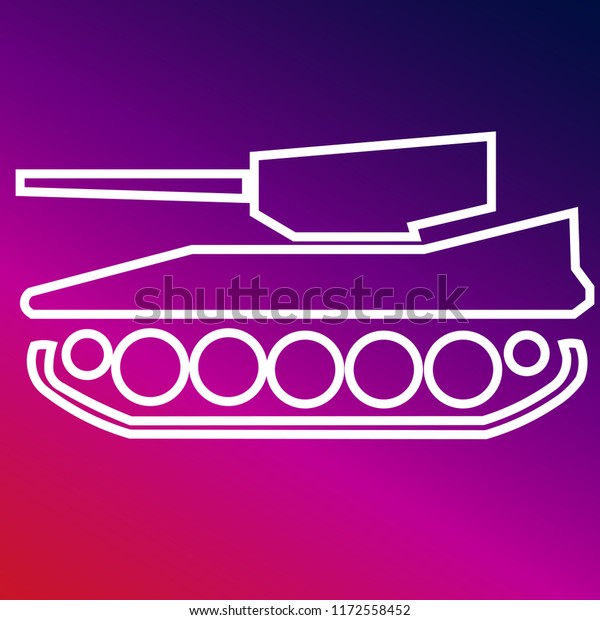 Tank icon vector illustrator creative design\
purple and pink gradient\
background