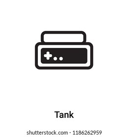 Tank icon vector isolated on white background, logo concept of Tank sign on transparent background, filled black symbol