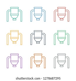 tank icon white background. Editable line tank icon from agriculture. Trendy tank icon for web and mobile.
