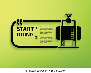 Tank Industry Design and text box,vector