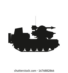 Tank isolated on white background. Vector Military machine. Tank logotype. EPS10