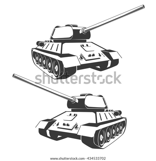 Tank Isolated On White Background Vector Stock Vector (Royalty Free ...