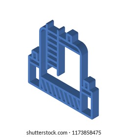 Tank isometric left top view 3D icon