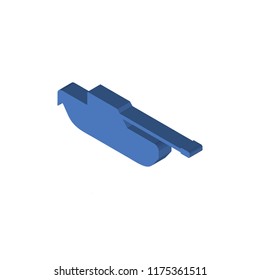 Tank isometric left top view 3D icon