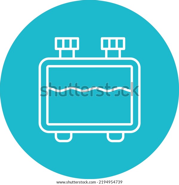 Tank Line Circle Icon Vector Image Stock Vector (Royalty Free