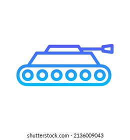 Tank Line Gradient Icon Design