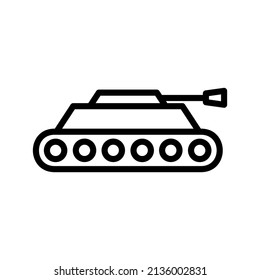 Tank Line Icon Black Design
