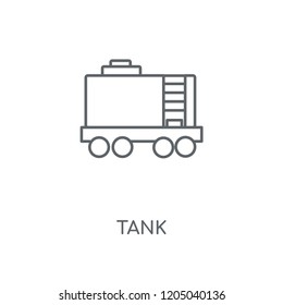 Tank linear icon. Tank concept stroke symbol design. Thin graphic elements vector illustration, outline pattern on a white background, eps 10.