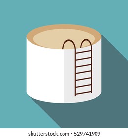 Tank liquid storage icon. Flat illustration of tank liquid storage vector icon for web