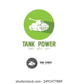 Tank Logo Template Design Vector. Tank logo illustration ideal for military brands.