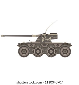 Tank military vector flat isolated silhouette