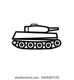 Tank, Tankmodell -Vektorgrafik-Symbol, Abbildung