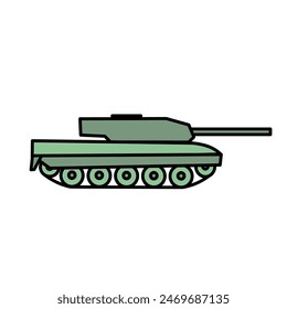 Tank, Tankmodell -Vektorgrafik-Symbol, Abbildung