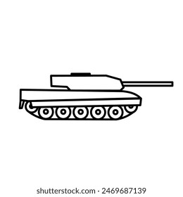 Tank, Tankmodell -Vektorgrafik-Symbol, Abbildung
