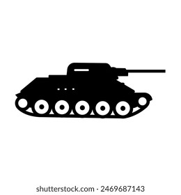 Tank, Tankmodell -Vektorgrafik-Symbol, Abbildung