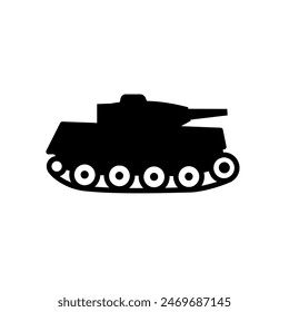 Tank, Tankmodell -Vektorgrafik-Symbol, Abbildung