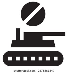 Tank Modern Vector Icon – Minimal Illustration Symbol Template for Web Mobile App UI Design