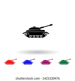 tank multi color icon. Elements of army & war set. Simple icon for websites, web design, mobile app, info graphics