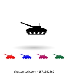 Tank multi color icon. Simple glyph, flat vector of russia icons for ui and ux, website or mobile application